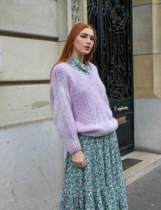 Pull en maille tie-and-dye